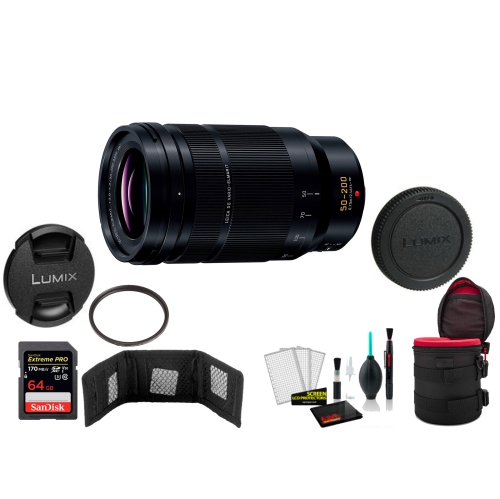 Panasonic Leica DG Vario-Elmarit 50-200mm f/2.8-4 ASPH. POWER O.I.S. Lens with Memory Card