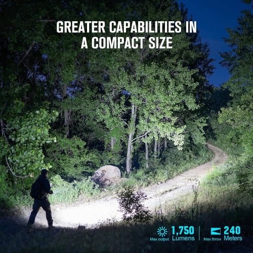 Olight Warrior Mini3 LED Tactical Rechargeable Flashlight 1700 Lumens-Black