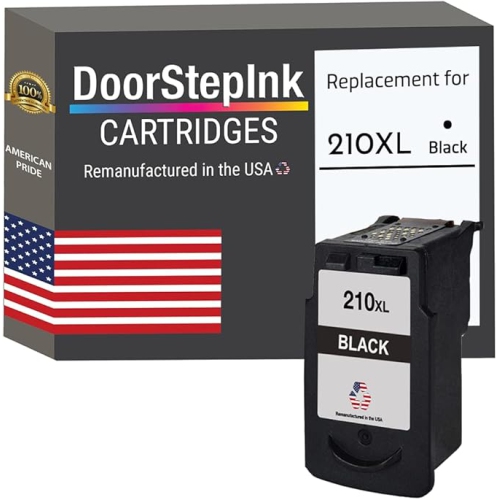 DoorStepInk Brand for Canon PG-210XL Black Remanufactured in the USA Ink Cartridge