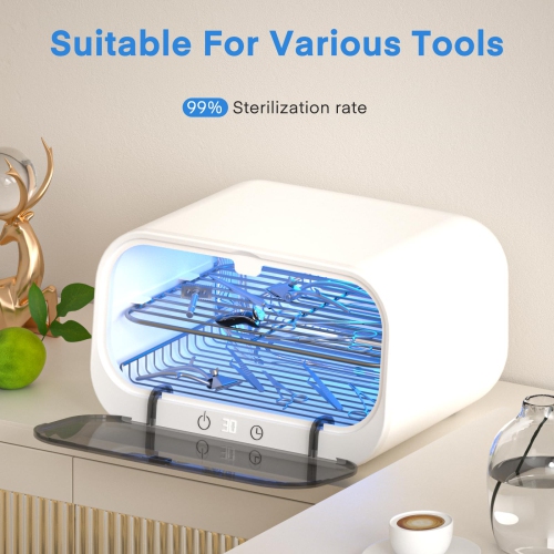 Stérilisateur pour Esthéticien, stérilisateur double couche de 12&nbsp;L pour outils à ongles, armoire de nettoyage grande capacité pour usage
