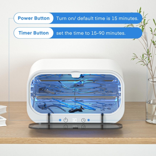 Stérilisateur pour Esthéticien, stérilisateur double couche de 12&nbsp;L pour outils à ongles, armoire de nettoyage grande capacité pour usage