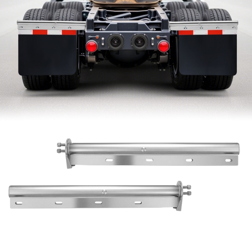 Crochets de boue droits à ressort VEVOR 1-1/8&nbsp;po chromés, cintres à volets espacés pour semi-camions, 1 paires de supports de boues