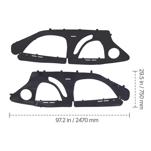 VEVOR Cab Enclosure Upper Doors, Compatible with Polaris RZR PRO 2020-2024/Polaris RZR Turbo2022-2024, Soft Upper Doors, Upgraded Zipper UTV Soft