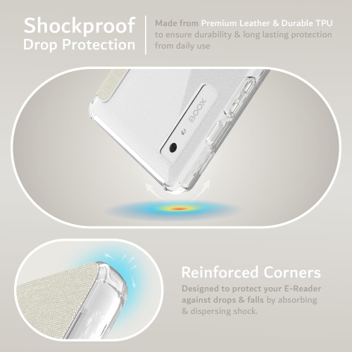 TUDIA SKN FLIP for Onyx Boox Palma 2 Case - Clear Beige