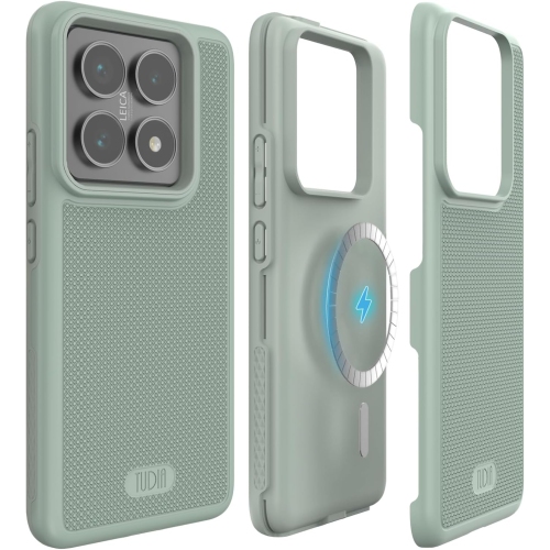 TUDIA MergeGrip for Xiaomi 14T Pro 5G Case 2024 Magsafe Compatible - Green Lily