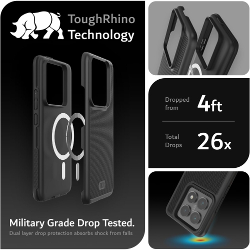 TUDIA MergeGrip for Xiaomi 14T Pro 5G Case 2024 Magsafe Compatible - Black