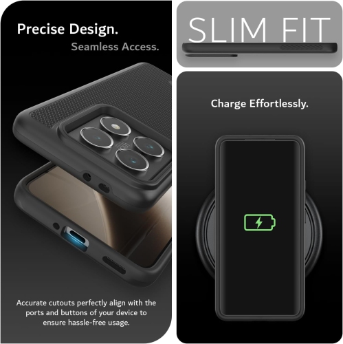 TUDIA MergeGrip for Xiaomi 14T Pro 5G Case 2024 Magsafe Compatible - Black