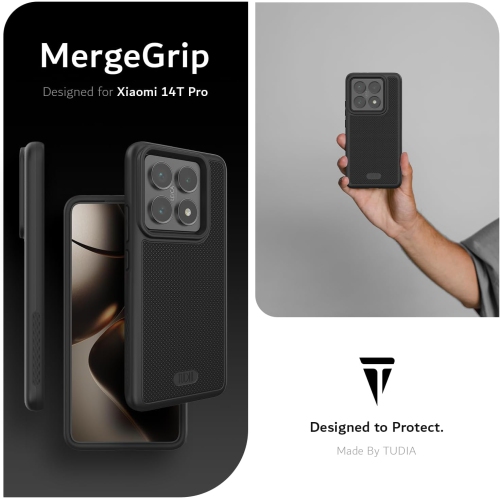 TUDIA MergeGrip for Xiaomi 14T Pro 5G Case 2024 Magsafe Compatible - Black