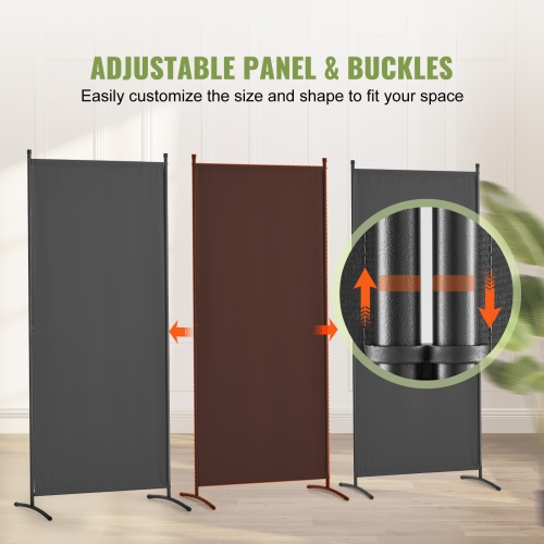 VEVOR 3 Panel Room Divider, Room Dividers and Folding Privacy Screens, Fabric Partition Room Dividers for Office, Bedroom, Dining Room, Study,