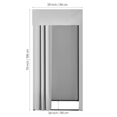 VEVOR 39 x 39 x 78 in Fitting Room, Dressing Room with Thick Polyester Curtains, Privacy Space with Shading Curtain and a Hook, for Boutique,