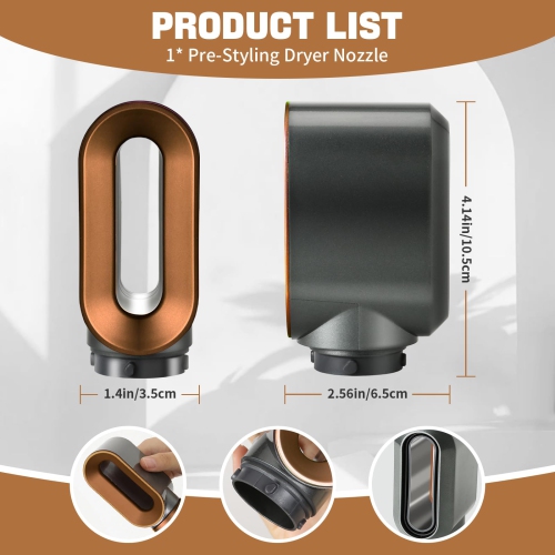 Pre-Styling Dryer Nozzle For Dyson Hair Dryer Pre-Styling Modeling Nozzle Curler fits HS01 HS05 Fast Drying Attachment