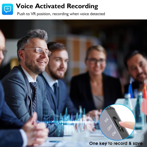 16GB Magnetic Digital Voice Recorder - 20 Hours Continuous Recording Device with Noise Reduction - Audio Recorder Device for Lectures Meetings