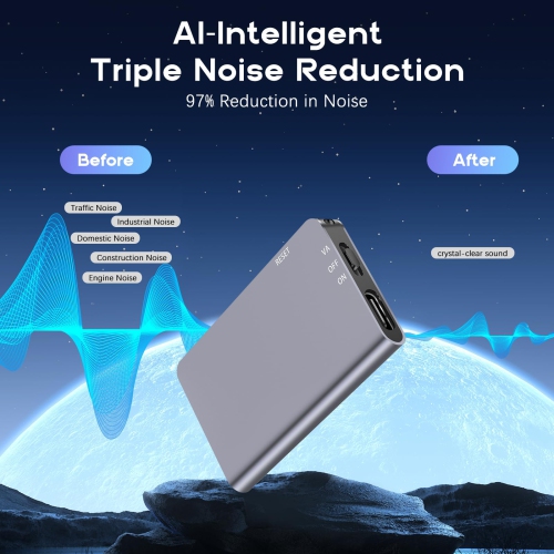 16GB Magnetic Digital Voice Recorder - 20 Hours Continuous Recording Device with Noise Reduction - Audio Recorder Device for Lectures Meetings