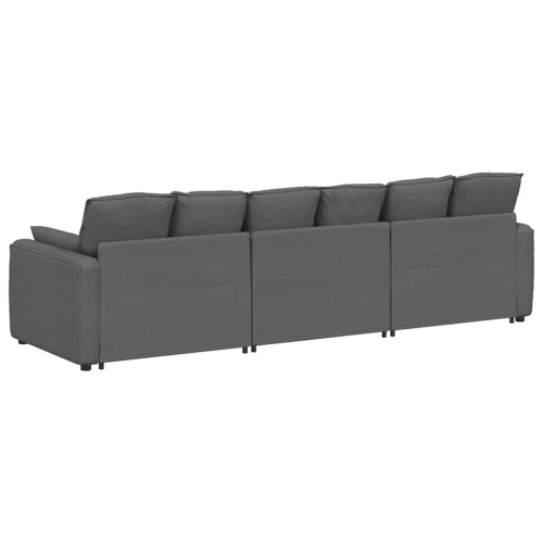 vidaXL Modular Sofa with Cushions Dark Grey