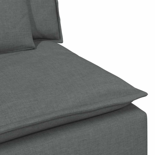 vidaXL Modular Sofa with Cushions Dark Grey