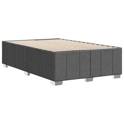 vidaXL Bed Frame without Mattress Dark Grey Full Fabric