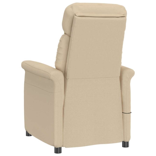 Fauteuil de massage vidaXL crème 70,5 x 96,5 x 95 cm tissu et métal