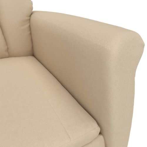 Fauteuil de massage vidaXL crème 70,5 x 96,5 x 95 cm tissu et métal