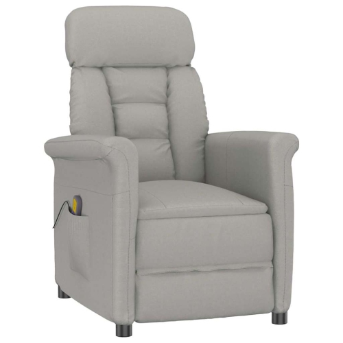 Fauteuil de massage vidaXL gris pâle 70,5 x 96,5 x polyester 95&nbsp;cm