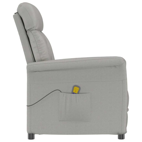 Fauteuil de massage vidaXL gris pâle 70,5 x 96,5 x polyester 95 cm
