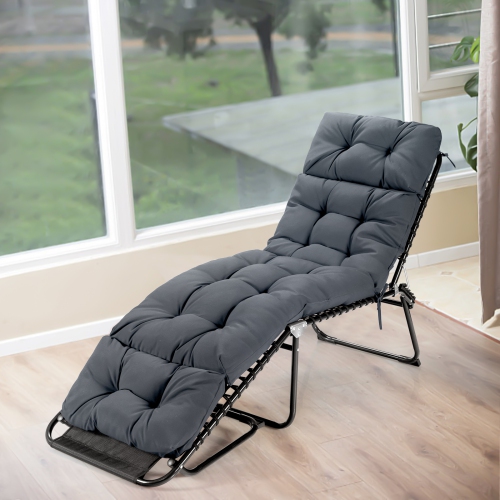 Gymax Set of 4 73'' Lounge Chaise Cushion Padded Recliner Cushion