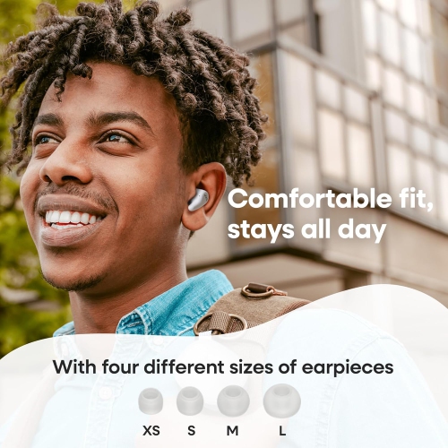 JVC - Gumy Premium True Wireless Earbuds Bluetooth ANC, 26H Battery, Coconut White - HA-A23T-W