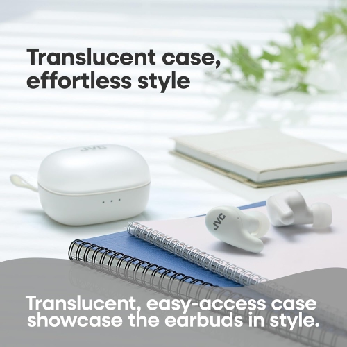 JVC - Gumy Premium True Wireless Earbuds Bluetooth ANC, 26H Battery, Coconut White - HA-A23T-W