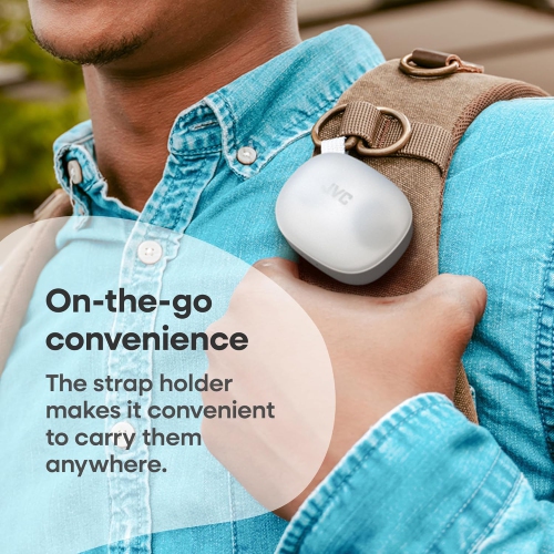 JVC - Gumy Premium True Wireless Earbuds Bluetooth ANC, 26H Battery, Coconut White - HA-A23T-W