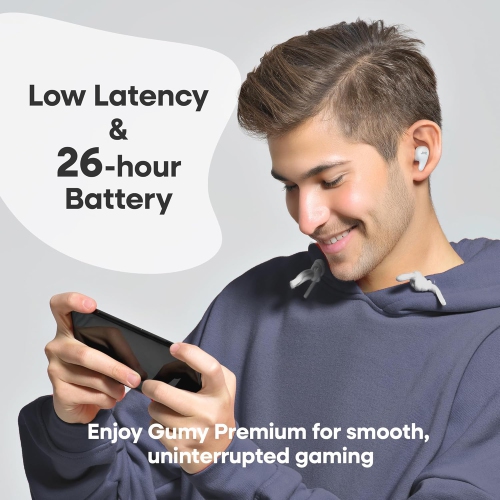 JVC - Gumy Premium True Wireless Earbuds Bluetooth ANC, 26H Battery, Coconut White - HA-A23T-W