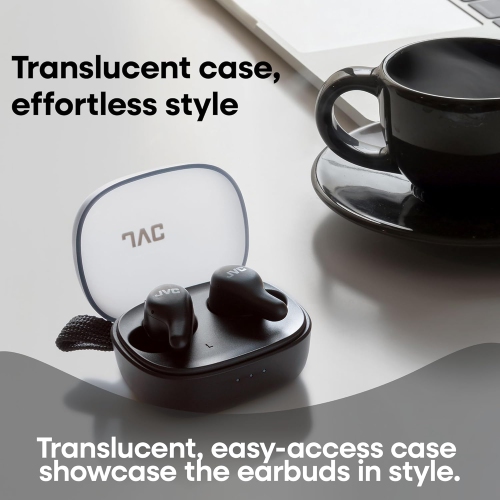 JVC - Gumy Premium True Wireless Earbuds Bluetooth ANC, 26H Battery, Olive Black - HA-A23T-B