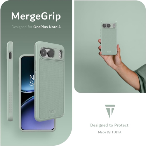 TUDIA MergeGrip for OnePlus Nord 4 5G Case Drop Tested - Green Lily