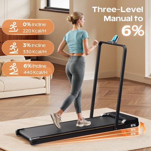 Tapis roulant 4-en-1 inclinable et télécommande, tapis roulant pliable portatif sous le bureau, écran LED à faible bruit, économie d'espace