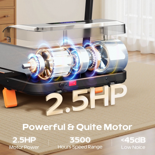 Tapis roulant 4-en-1 inclinable et télécommande, tapis roulant pliable portatif sous le bureau, écran LED à faible bruit, économie d'espace