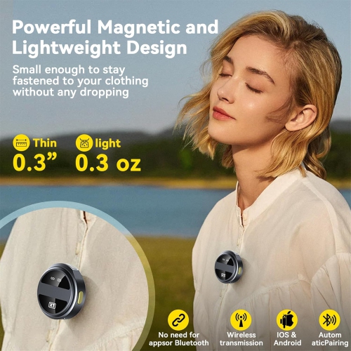 Micro-cravate sans fil de type C, réduction du bruit Plug-Play Micro-cravate à pince pour l'enregistrement vidéo YouTuber de blogues vidéo