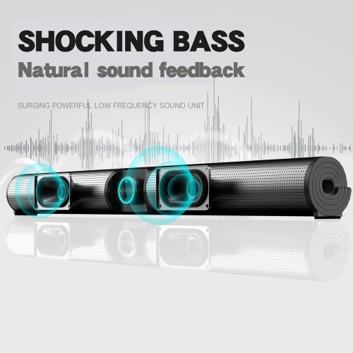 Wireless Bass Subwoofer TV Soundbar,Two-Channel Stereo Sound Speaker,Bluetooth Speaker TV Computer Soundbar