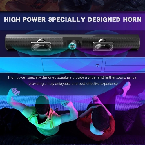 Wireless Bass Subwoofer TV Soundbar,Two-Channel Stereo Sound Speaker,Bluetooth Speaker TV Computer Soundbar