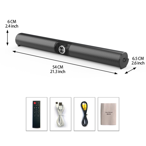 Wireless Bass Subwoofer TV Soundbar,Two-Channel Stereo Sound Speaker,Bluetooth Speaker TV Computer Soundbar