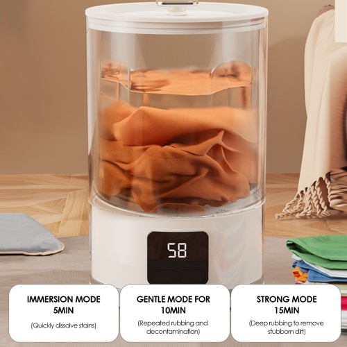 Petite laveuse portative, petite laveuse de sous-vêtements avec affichage numérique, recharge USB, convient aux voyages et à la maison