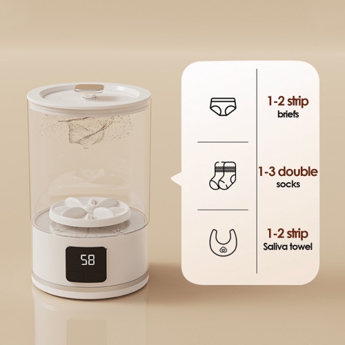 Petite laveuse portative, petite laveuse de sous-vêtements avec affichage numérique, recharge USB, convient aux voyages et à la maison