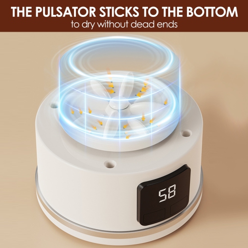 Petite laveuse portative, petite laveuse de sous-vêtements avec affichage numérique, recharge USB, convient aux voyages et à la maison