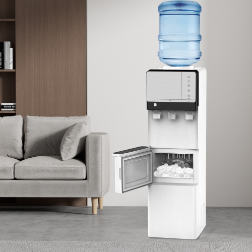 Distributeur d'eau à chargement par le haut 3-en-1 Uncle de Parrot avec machine à glaçons pour bouteille de 5 gallons 27&nbsp;lb, capacité