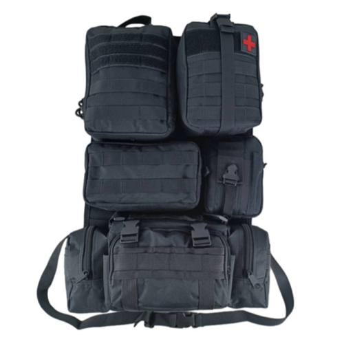 Tactical Seat Back Storage Bag, Car Backseat Storage Bag, Behind the Rear Seat, 21" x 14.5" Backseat, 5 Small Pockets - Black