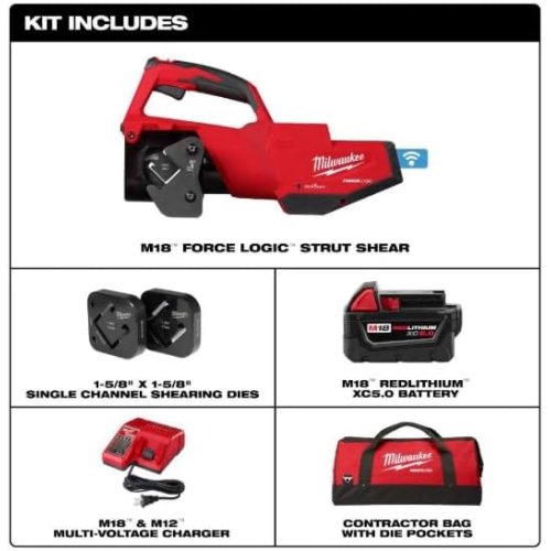 Milwaukee M18 FORCE LOGIC Single Channel Strut Shear Kit