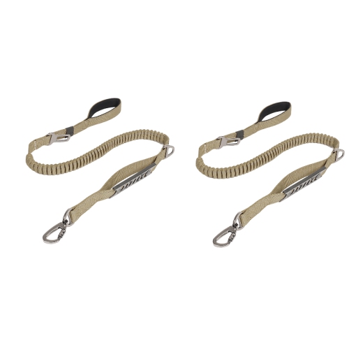 Pet Leash- Elastic Shock Absorption, Car Seat Belt Clip and Highly Reflective Thread, Double Safety Lock, 1.16-1.65M，Suitable for Medium Dogs,