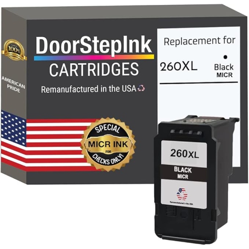 DOORSTEPINK  Brand for Canon Pg-260Xl Micr Remanufactured In The Usa Ink Cartridge In Black