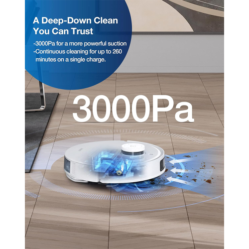 ECOVACS DEEBOT T10 Plus Robot Vacuum & Mop for Multi-Surface with Auto-Emptying Dock, 3D Mapping, AIVI 3.0 Obstacle Avoidance, 3000Pa Suction by ECOVACS - Refurbished condition - Image 3