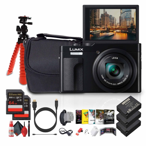 PANASONIC  Tz99 Point And Shoot Compact Travel Digital Camera (Black) - Bundle