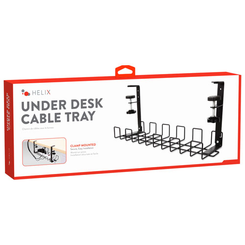 Support d'organisation des câbles pour dessous de bureau de Helix