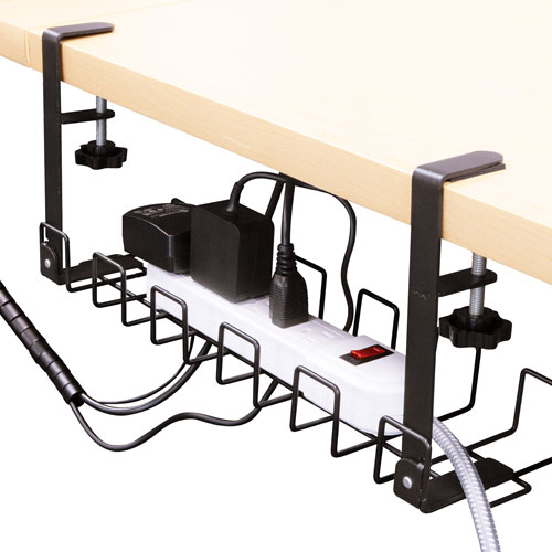 Support d'organisation des câbles pour dessous de bureau de Helix