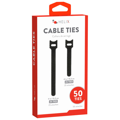 Attaches d'organisation des câbles de Helix - 50 attaches
